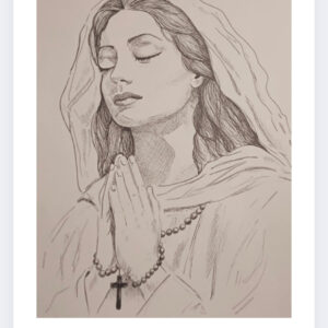 Jomfru Maria plakat 50x70 cm